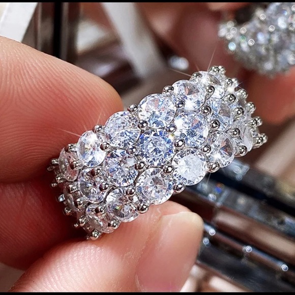 CZ Micro Pave Eternity Band - Picture 4 of 4